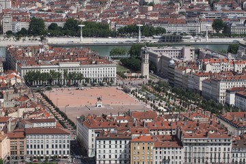 Fototapeta na wymiar Place Bellecour in Lyon, France
