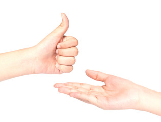 hand request for like