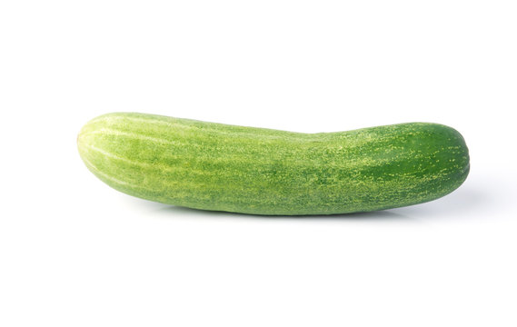 Fresh cucumber isolated on white background