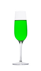 glass of green water