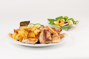 Grillteller, verschiedene Fleischsorten