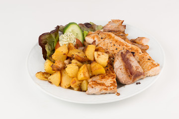 Grillteller, verschiedene Fleischsorten