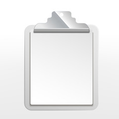 clipboard with blank paper