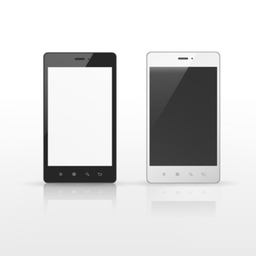 smart phones with blank screen