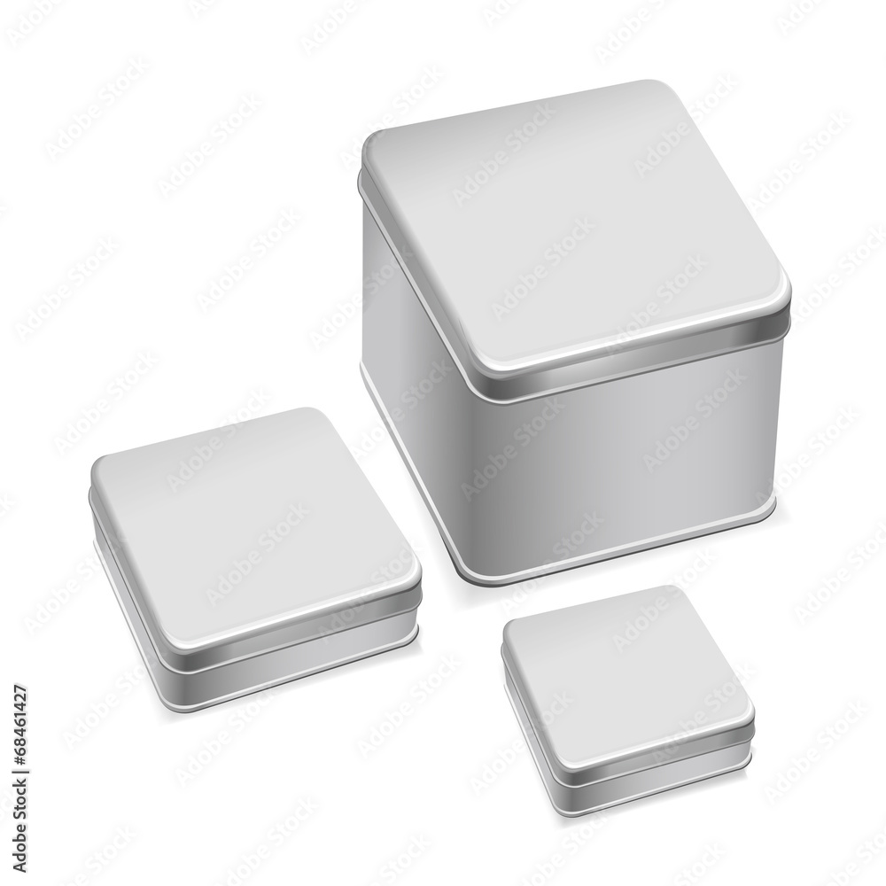 Sticker blank metal box template