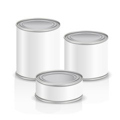 metal cans with blank label