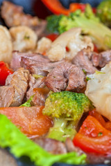 meat with vegetables
