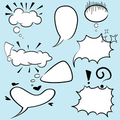 speech comic bubble vector