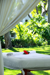 A table for massage and spa