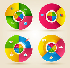 Abstract business infographics options template.