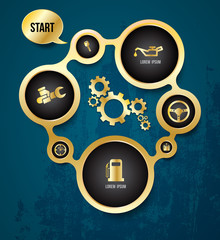 Circle group template can use for business concept.