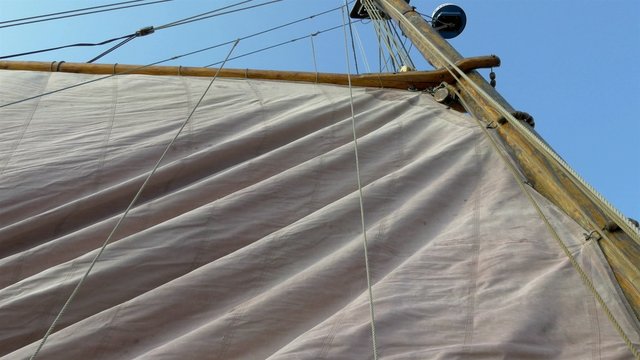 Raising of the big viking flag ready to sail GH4 4K UHD