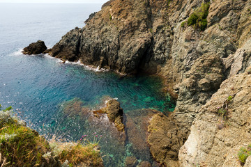 Cliffs in Bonassola - Liguria - Italy