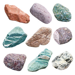 Set of nine minerals