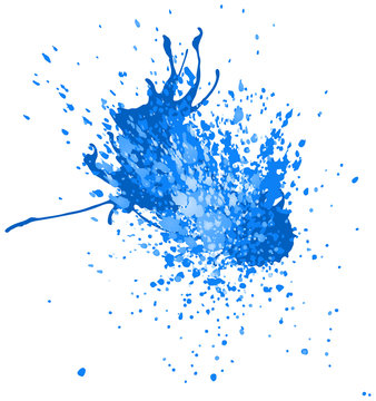 blaue Farbspritzer