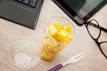 Fruit Lunch Box At Office