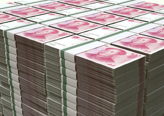 Yuan Notes Stacked Pile