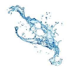Obraz na płótnie Canvas blue water splash isolated on white background