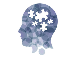 Spectrum puzzle head presentation vector