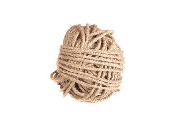 coil of rope isolated on a white background