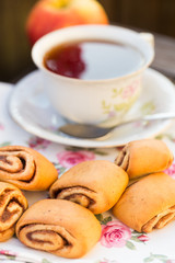 Cinnamon buns and a cup of tea