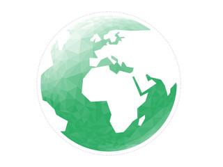 Geometric abstract earth globe sphere vector
