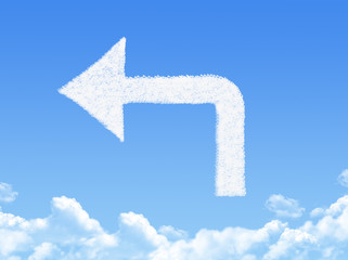 Obraz premium turning arrows shaped cloud