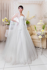 beautiful and fashion bride in interior