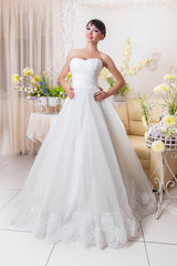 beautiful and fashion bride in interior
