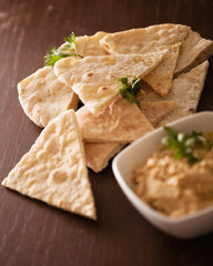 Hummus and pita bread