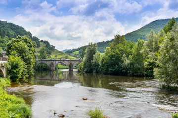 Medieval Bridge at Entraygues Sur Truyere, Aveyron France