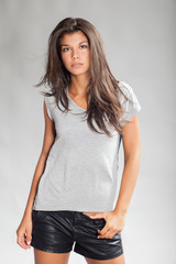 Fototapeta premium fashion - girl posing for camera