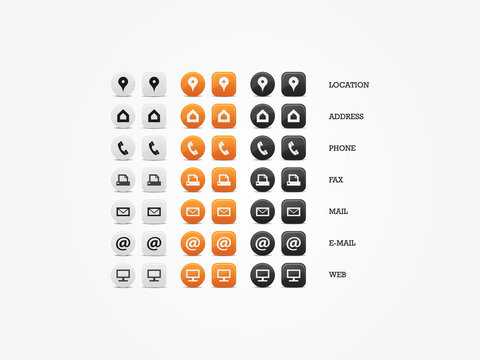 Multipurpose Business Card Icon Set of web icons for business