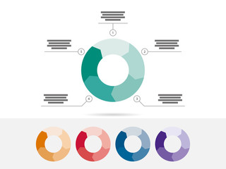 Five sided presentation infographic diagram vector