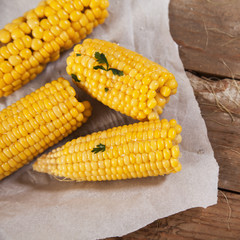 Steamed corn