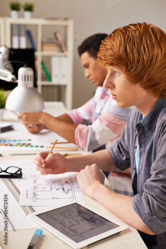 Pensive student
