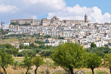 Panoramic view of Minervino Murge. Puglia. Italy.