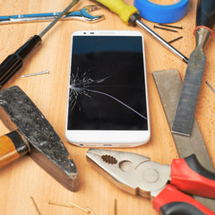 Repair mobile phone composition