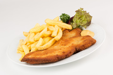 Schweinekotelett mit Pommes