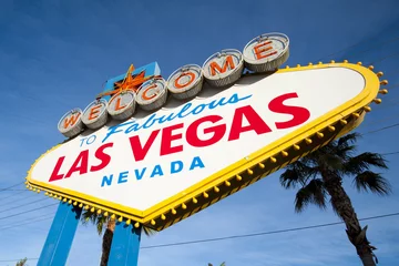 Wandcirkels plexiglas Welcome to Las Vegas Sign © somchaij