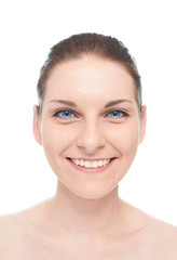 Obraz premium Young caucasian woman portrait isolated