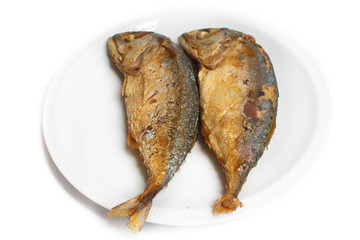 Fried mackerel.