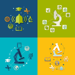 Education flat infographic