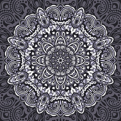 Flower Mandala. Abstract element for design