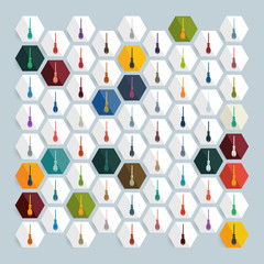 Flat design: witch broom