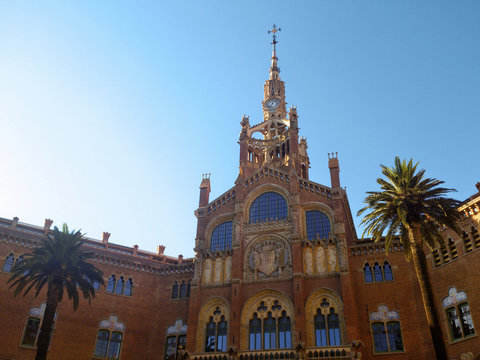 View of Hospital de Sant Pau, Barcelona
