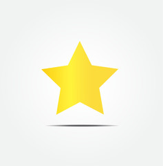 golden star icon vector
