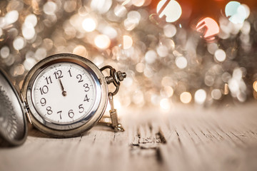 New year clock abstract background