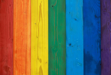 Colorful wooden planks