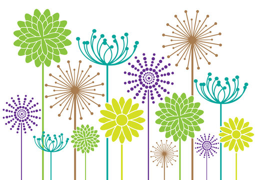 color vector flowers background